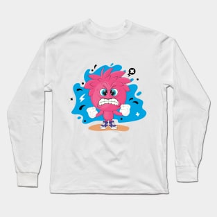 Angry Cartoon Boy. Long Sleeve T-Shirt